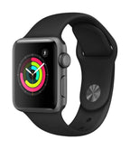 Apple Series 3 (GPS) Space Grey Aluminium Case with Black Sport Band