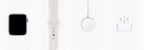 Apple Watch 4 (GPS + Cellular) Silver Aluminium Case with White Sport Band