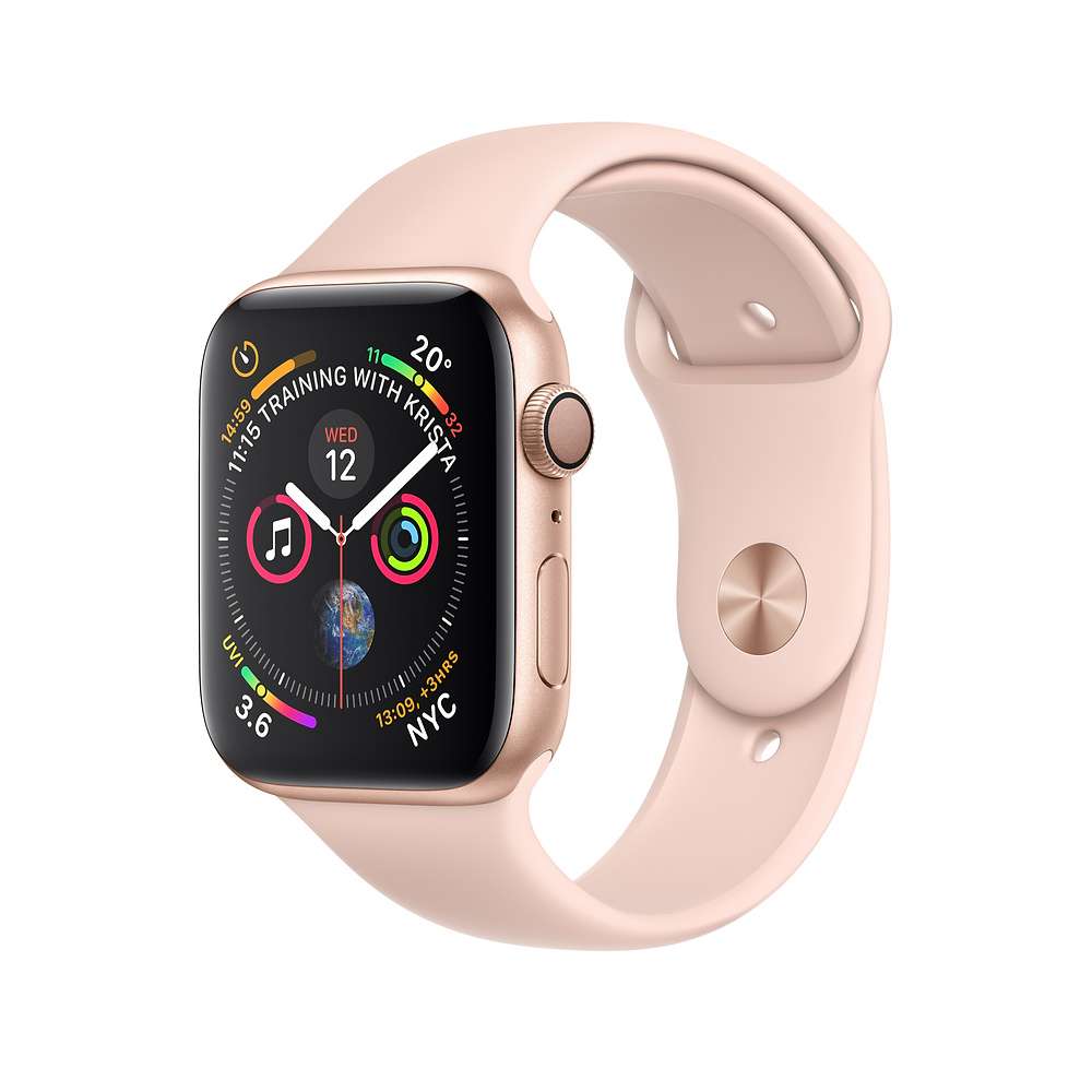 Apple Watch 4 (GPS) Gold Aluminium Case with Pink Sand Sport Band